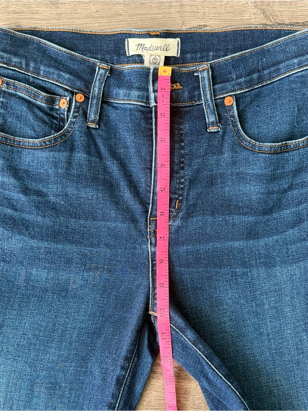 Madewell Kick Out Crop Jeans Womens Size 27 Blue Mid Rise Casual Flare Denim - Picture 12 of 16